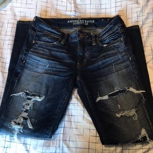 American eagle distressed jeggings